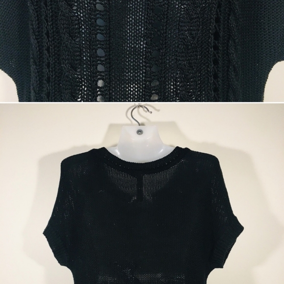 Knit crop sweater size medium black - Picture 2 of 2